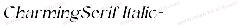 CharmingSerif Italic字体转换